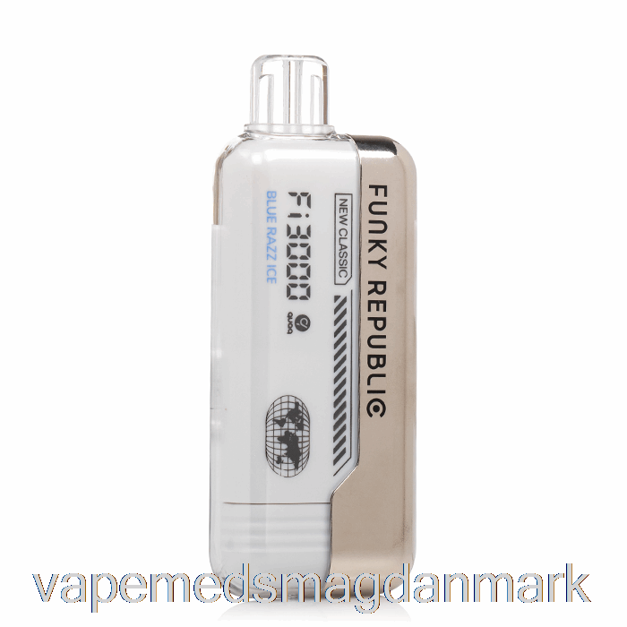 Vape Væske Funky Republic Fi3000 Engangs Blå Razz Ice
